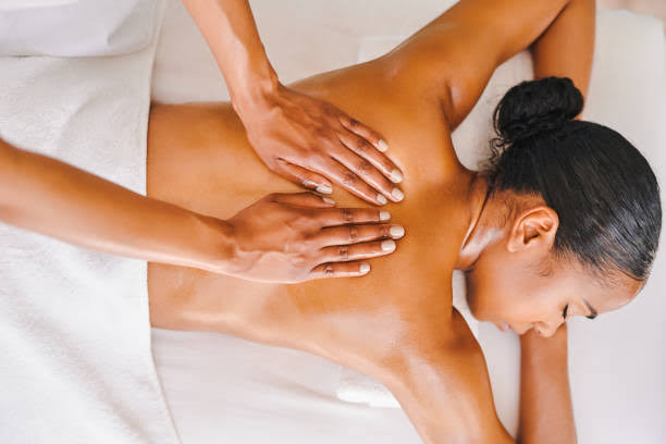 Relaxing massage session in a tranquil setting